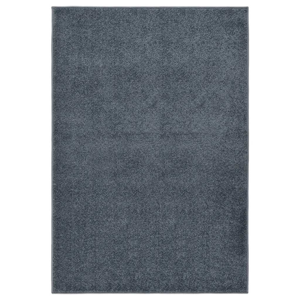 VIDAXL RUG KORTPOLIG 160x230 cm antracite