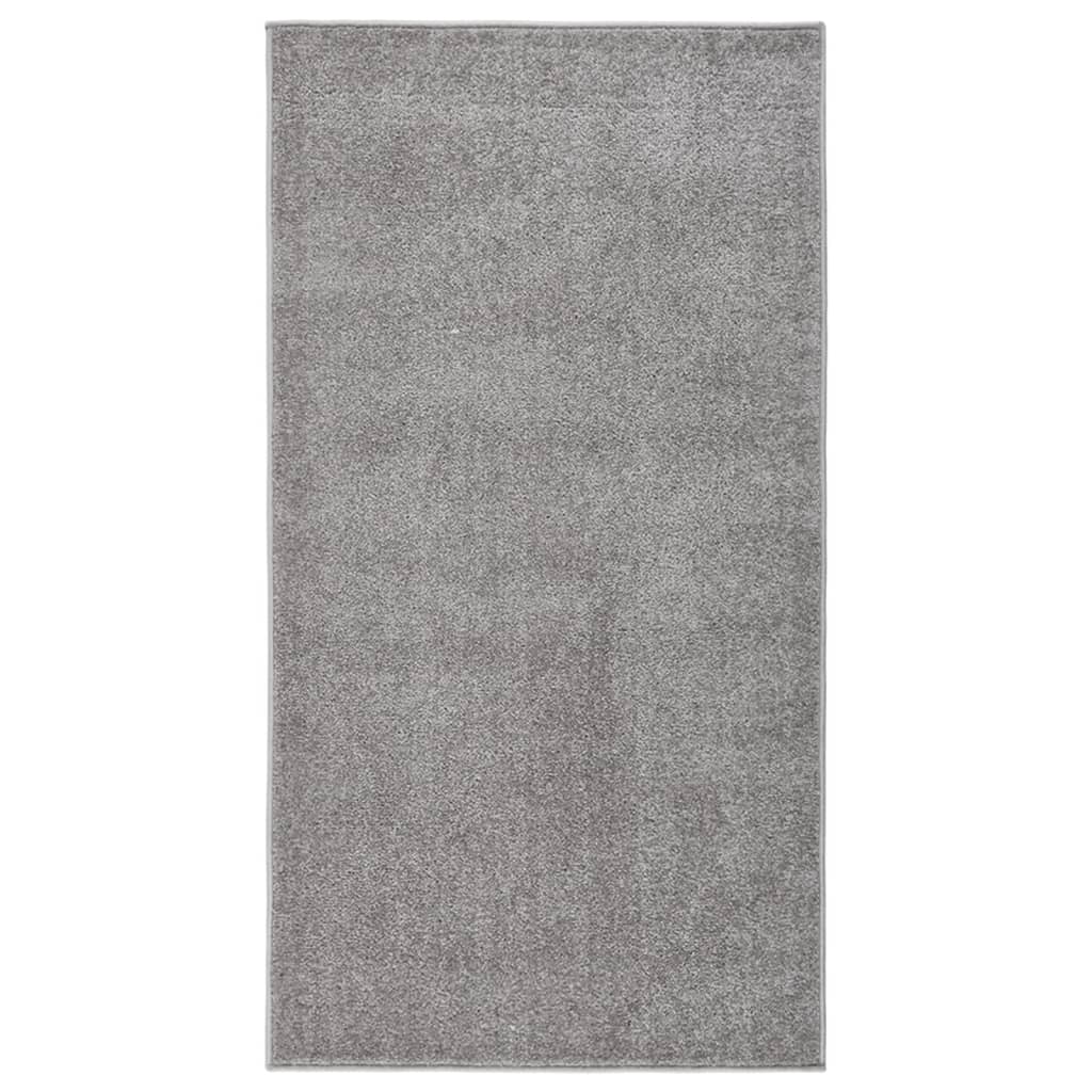 RUG VIDAXL KORTPOLIG 80X150 CM GRIS