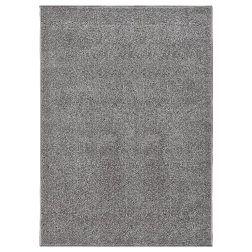 RUG VIDAXL KORTPOLIG 120X170 CM GRIS