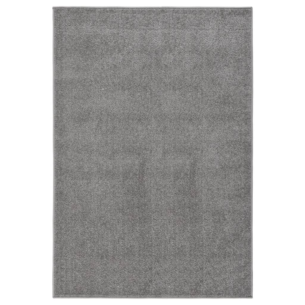 RUG VIDAXL KORTPOLIG 160X230 CM GRIS