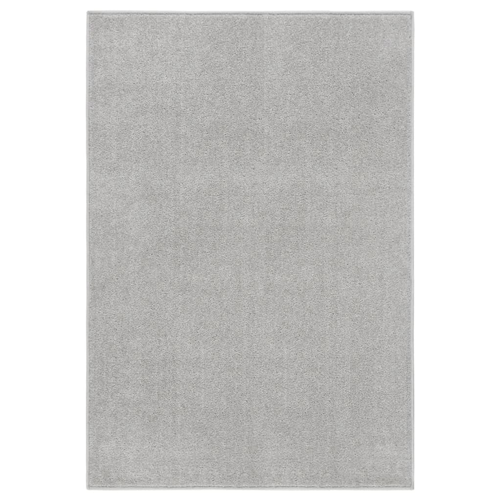 RUG VIDAXL KORTPOLIG 160x230 cm de gris claro