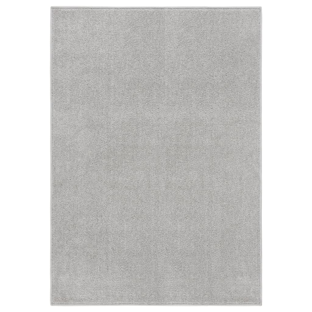 RUG VIDAXL KORTPOLIG 240X340 cm de gris claro