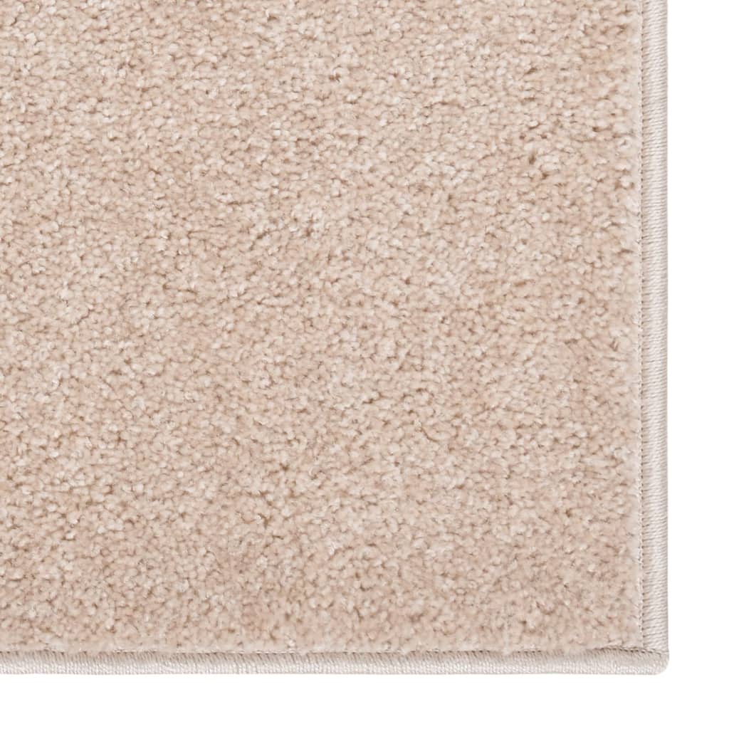 Vidaxl tapis kortpolig 80x150 cm beige sombre