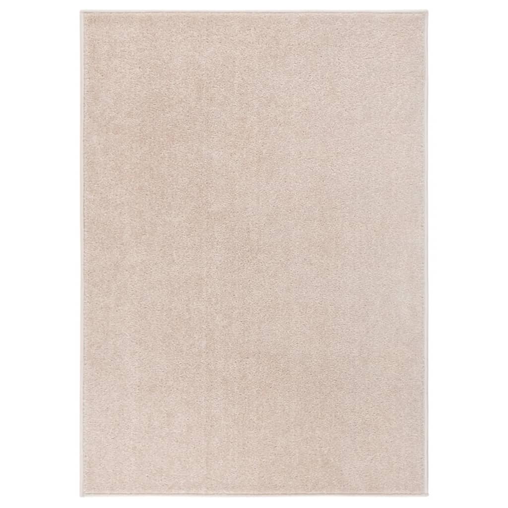 VIDAXL RUG KORTPOLIG 120x170 cm Beige scuro