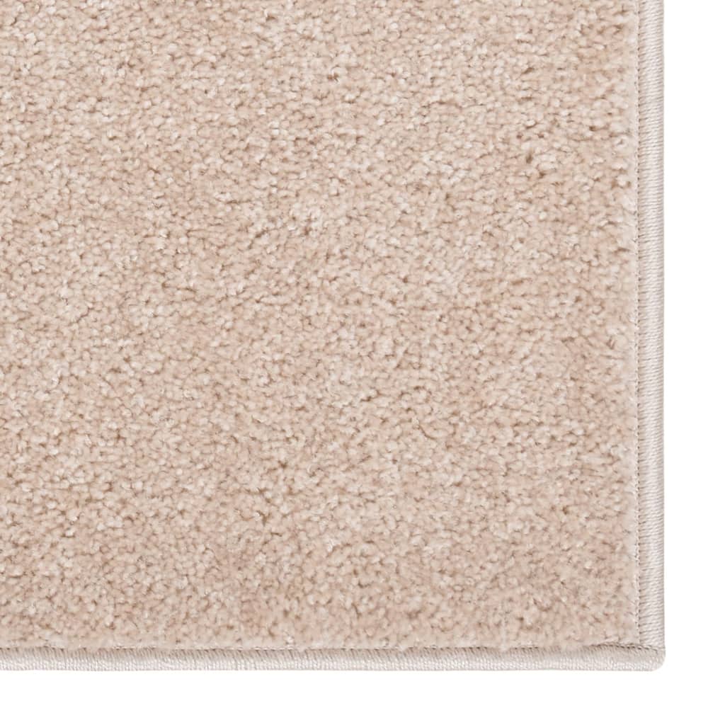 VIDAXL RUG KORTPOLIG 120x170 cm Beige scuro