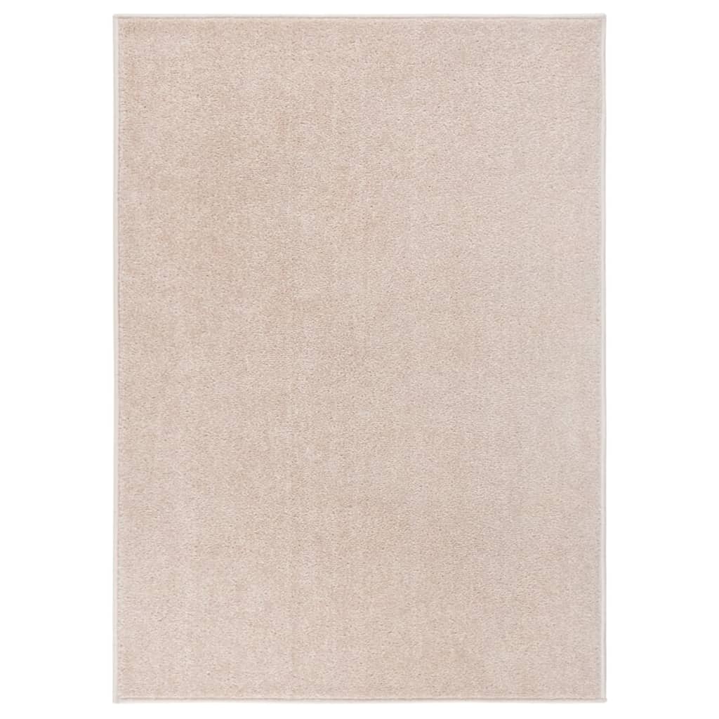 RUG VIDAXL KORTPOLIG 140X200 cm Beige oscuro