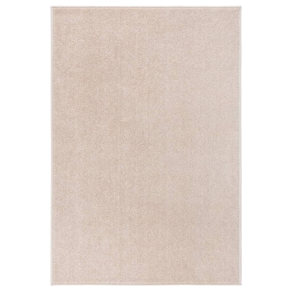 Vidaxl Rug Kortpolig 160x230 cm Beige oscuro