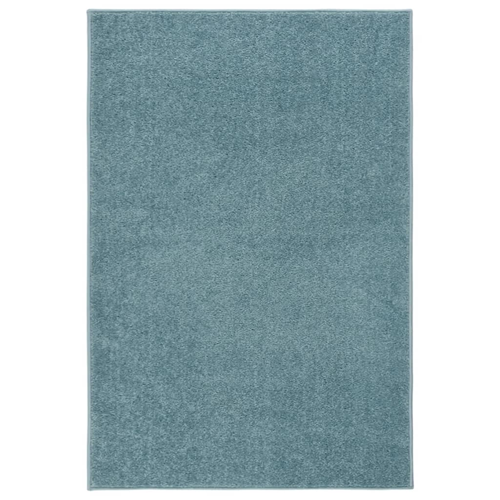 Vidaxl tapis kortpolig 160x230 cm bleu