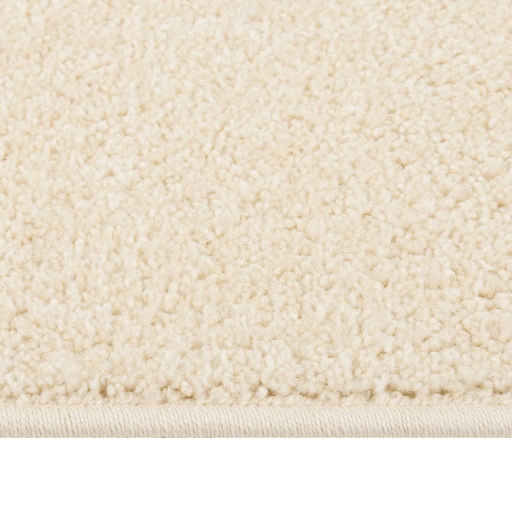 VIDAXL RUG KORTPOLIG 160x230 cm Crema