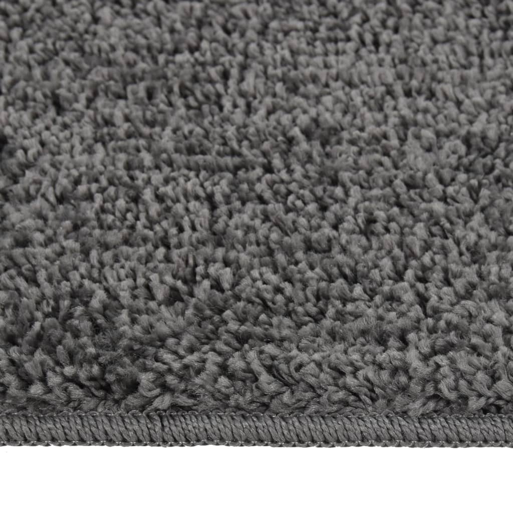Tapis vidaxl Shaggy Anti-slip 80x150 cm gris foncé