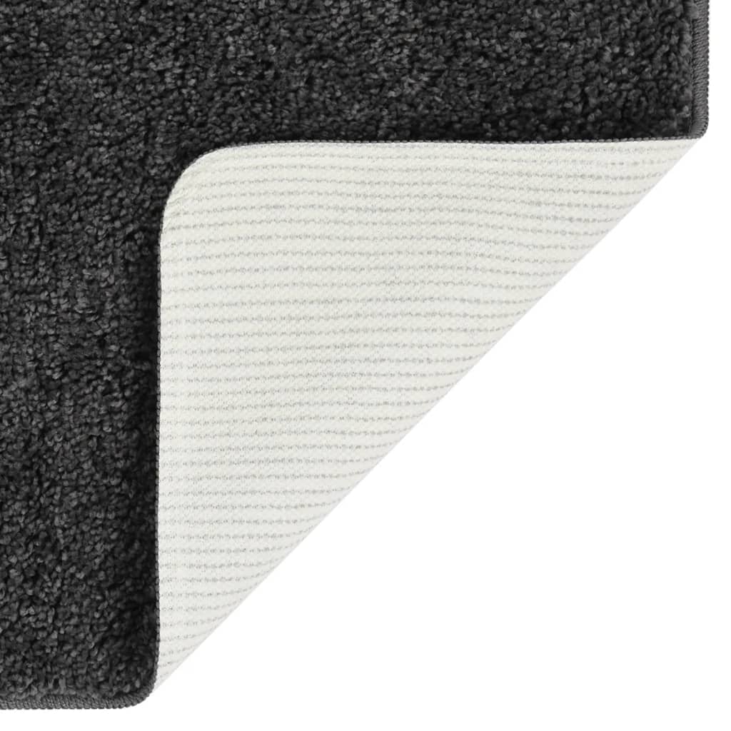 Tapis vidaxl Shaggy Anti-slip 140x200 cm gris foncé