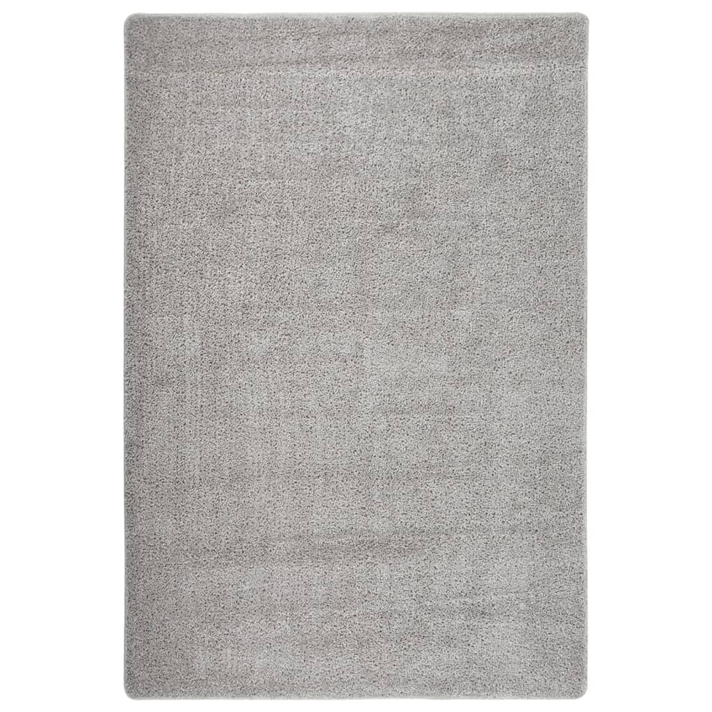 Vidaxl Rug Shaggy Anti-Slip 140x200 cm lysegrå