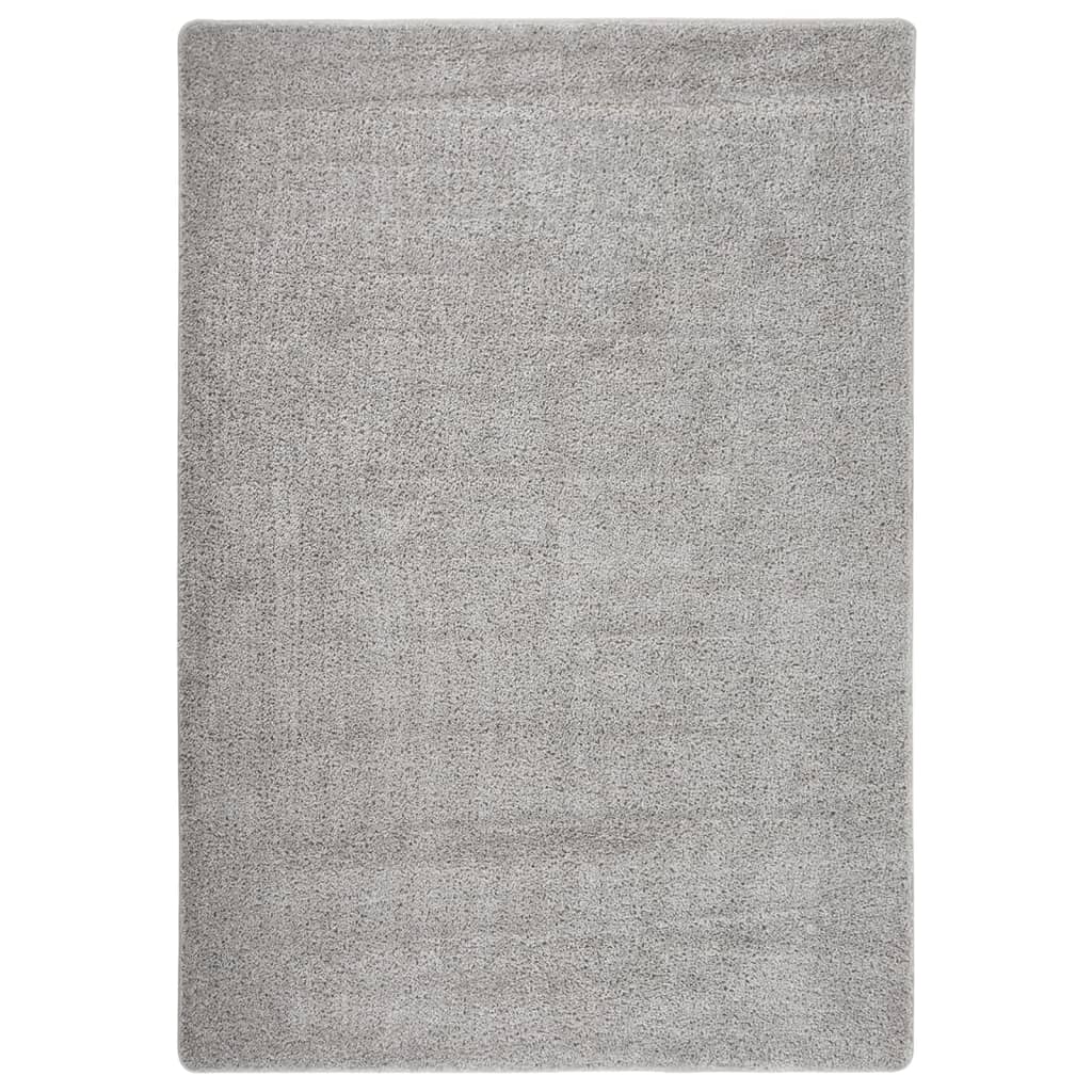 Vidaxl Rug Shaggy Anti-Slip 160x230 cm Lysegrå