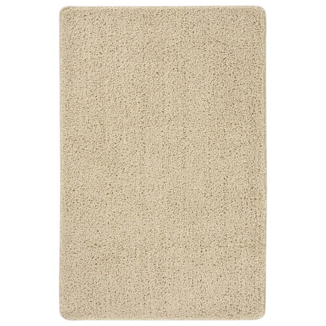 Tapis vidaxl Shaggy Anti-slip 200x290 cm de couleur crème