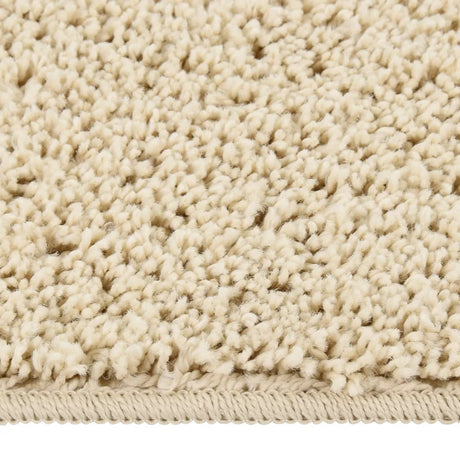 Tapis vidaxl Shaggy Anti-slip 200x290 cm de couleur crème