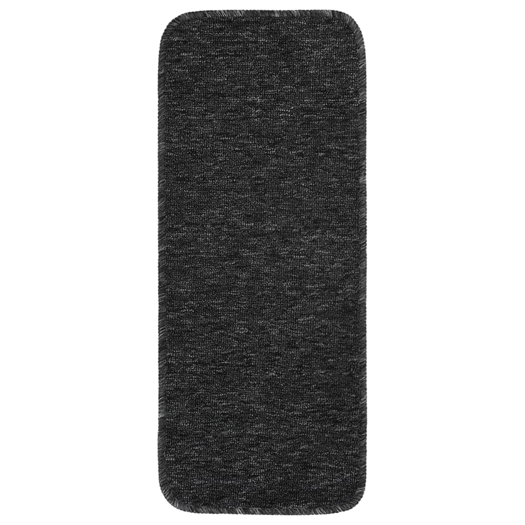 Vidaxl Stair Mats 15 ST Couleur anthracite rectangulaire de 60x25 cm