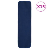 Vidaxl tappetini per scale 15 St Anti-slip rettangolare 75x20 cm blu navy