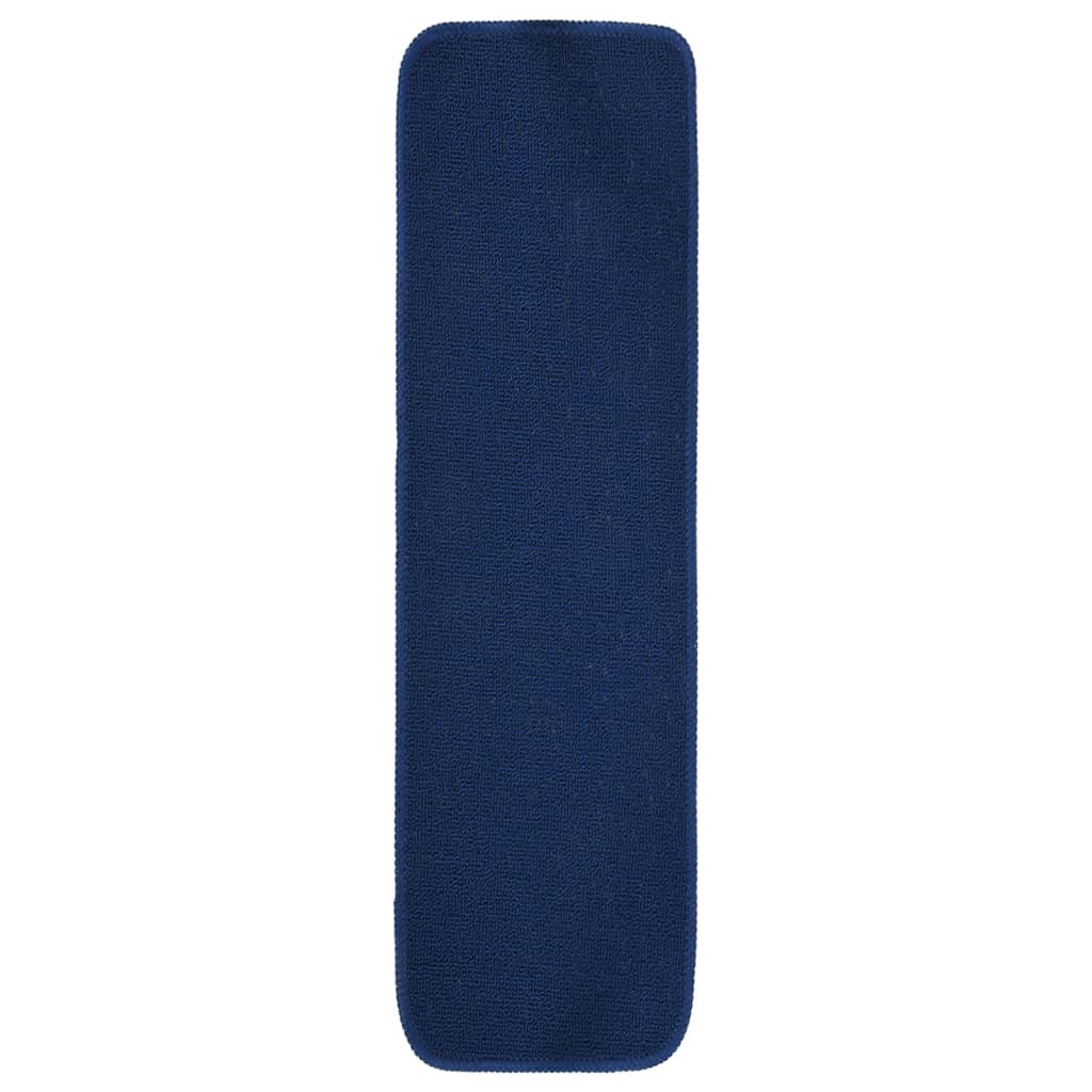 Vidaxl trapmatten 15 st anti-slip rechthoekig 75x20 cm marineblauw