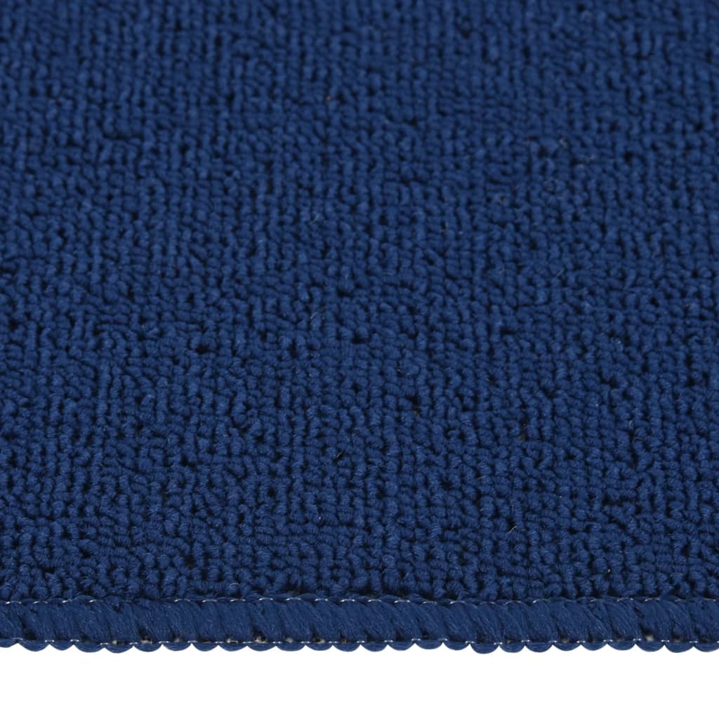 Esteras de escalera de Vidaxl 15 st Anti-slip rectangular 75x20 cm azul marino