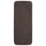 Vidaxl Mat à escalier 15 St anti-glip Rectangulaire 60x25 cm brun