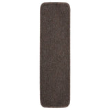 Vidaxl Mat à escaliers 15 ST Anti-slip Rectangulaire 75x20 cm brun