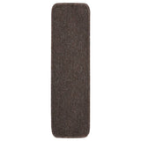 Vidaxl Mat à escaliers 15 ST Anti-slip Rectangulaire 75x20 cm brun