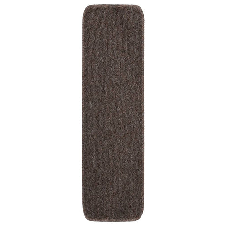 Vidaxl Mat à escaliers 15 ST Anti-slip Rectangulaire 75x20 cm brun