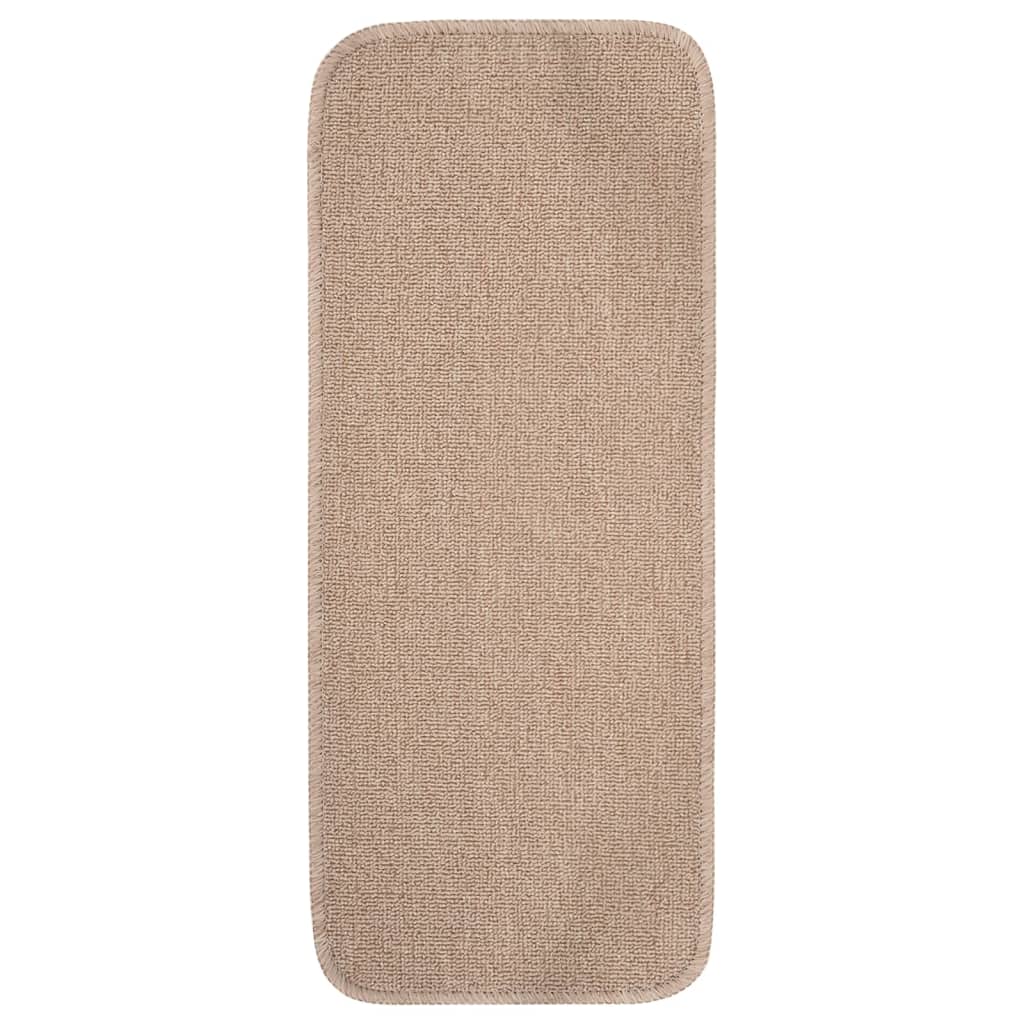 Vidaxl Escalier Mats 15 St Anti-Slip Rectangular 60x25 cm beige