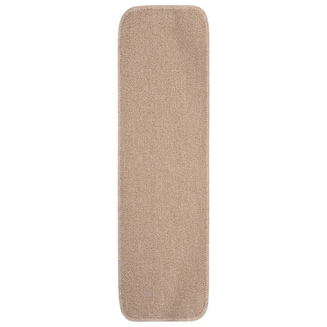 Mattes d'escalier Vidaxl 15 ST BEIGE RECTANGULAIRE ANTI-SLIP 75X20 CM