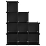 Vidaxl Storage furniture with 9 compartments Polypropene Black