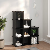 Vidaxl Storage furniture with 9 compartments Polypropene Black