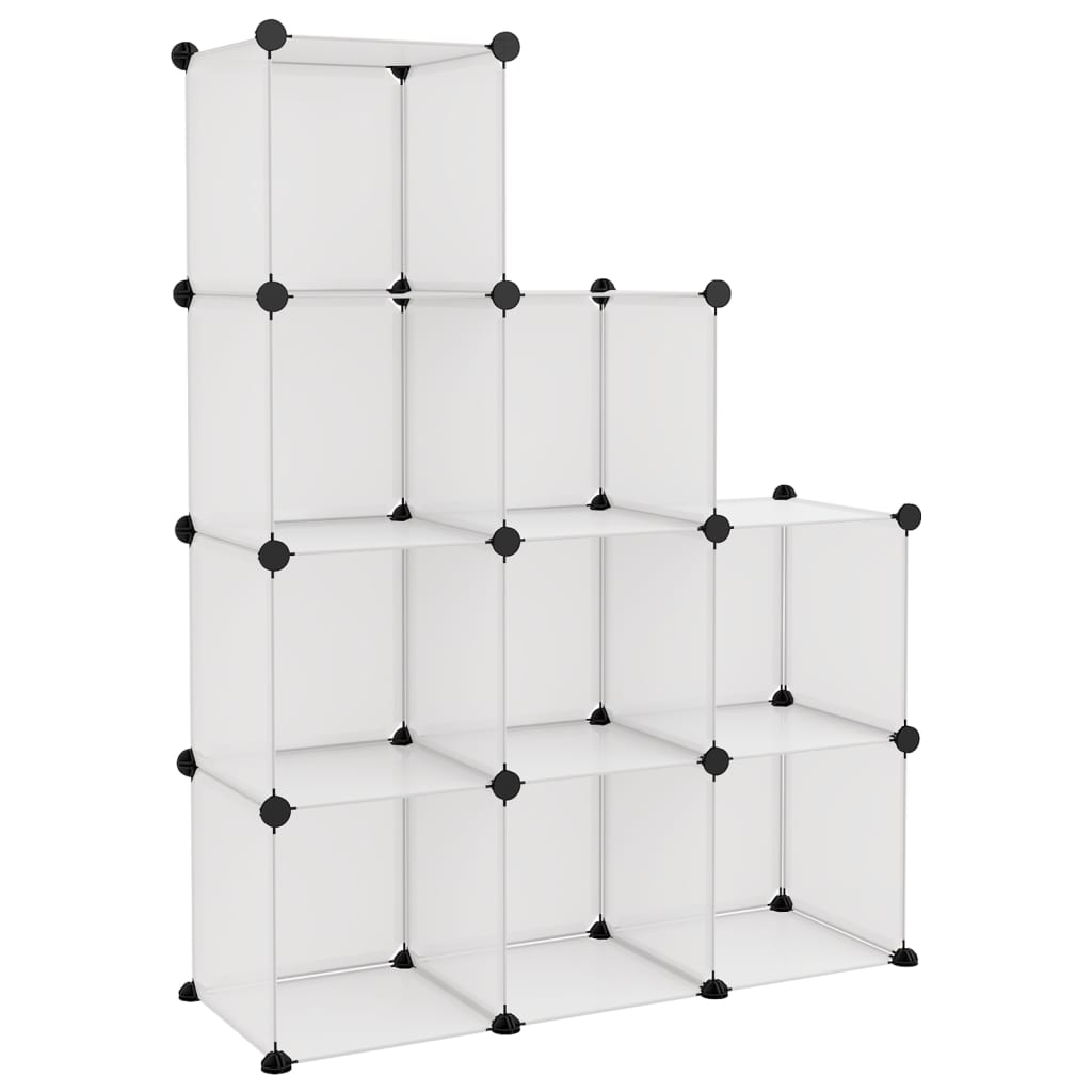 VidaXL Storage furniture with 9 compartments Polypropene Transparent