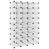 Rack à chaussures Vidaxl 93x36.5x140 cm en polypropène transparent