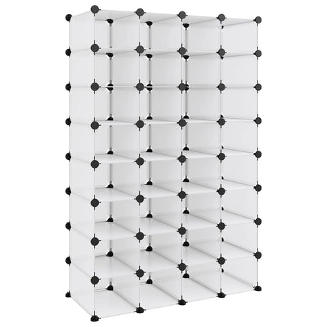Rack à chaussures Vidaxl 93x36.5x140 cm en polypropène transparent
