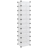 Vidaxl Shoe Rack 44x32x174 cm polipropeno transparente