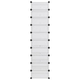 Rack à chaussures Vidaxl 44x32x174 cm Polypropène transparent