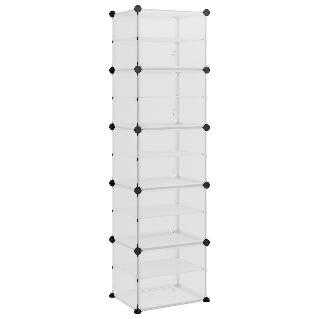 VIDAXL SHO RACK 44x31.5x153.5 cm Polypropen Transparent