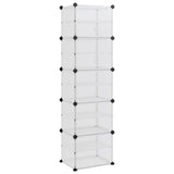 VIDAXL SHO RACK 44x31.5x153.5 cm Polypropen Transparent