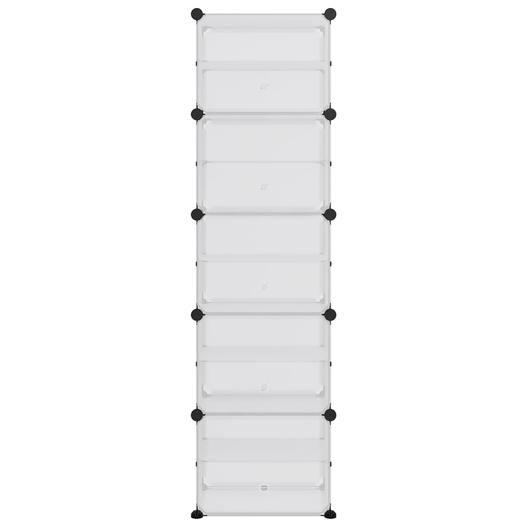 VidaXL shoe rack 44x31.5x153.5 cm Polypropene transparent