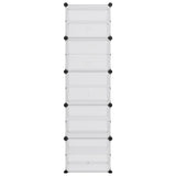 Rack à chaussures Vidaxl 44x31.5x153.5 cm Polypropène transparent