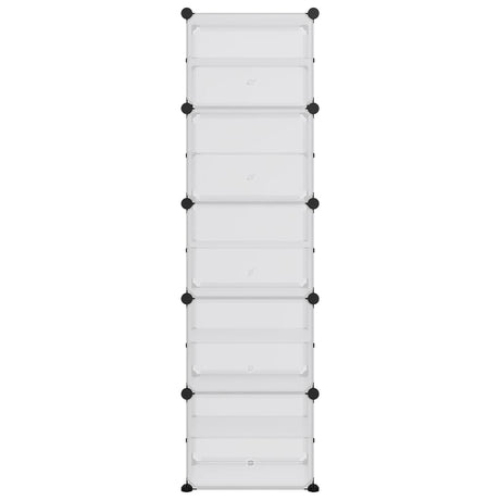 Rack à chaussures Vidaxl 44x31.5x153.5 cm Polypropène transparent