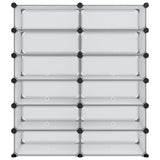 VidaXL shoe rack 94.5x36.5x106 cm Polypropene transparent