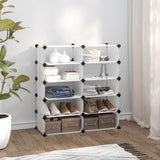 Vidaxl Shoe Rack 84x32x88,5 cm polypropen gennemsigtig