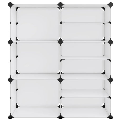 Rack à chaussures Vidaxl 84x31.5x93 cm en polypropène transparent