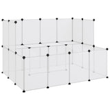 Vidaxl dierenhok klein 143x107x93 cm polypropeen en staal transparant