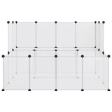 Vidaxl Animal Loft Small 143x107x93 cm Polypropene e acciaio trasparente