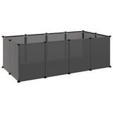 Vidaxl animal loft small 144x74x46.5 cm Polypropene and Steel Black