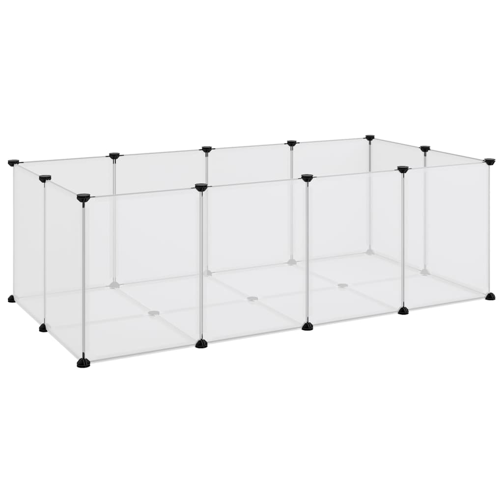 VidaXL animal loft Small 144x74x46.5 cm Polypropene and Steel Transparent