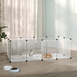 Vidaxl Animal Loft Small 144x74x46,5 cm Polypropene e acciaio trasparente