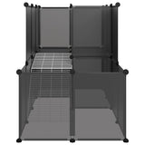 Vidaxl Animal Loft Small 142x74x93 cm polipropeno y acero negro